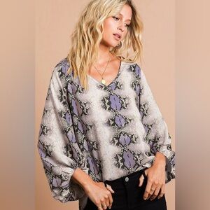BiBi Stylish Snake Print Blouse